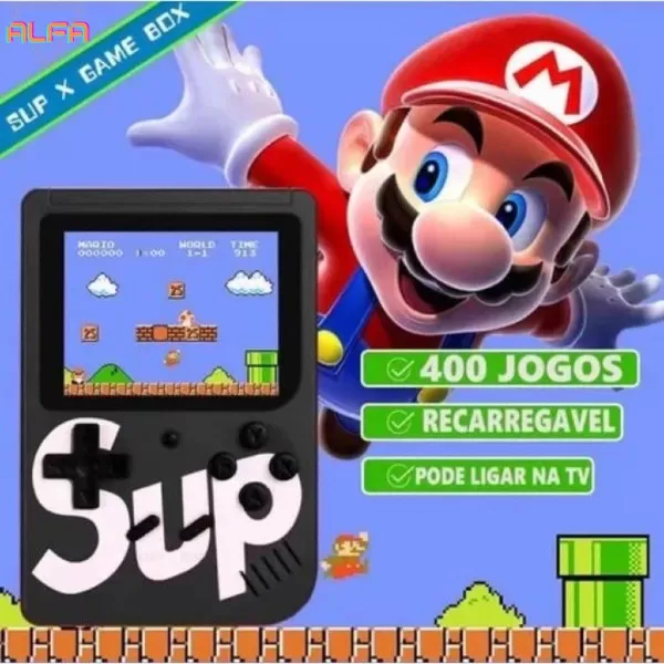 Mini Video Game Portatil 400 Jogos Classico Tv - Ax Super Mario